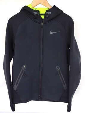 Nike Therma-Fit Sphere Zip Jacket Black Neon Lining Size Medium